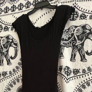 Women's Maxi Dress Black/White Horizontal Stripe Dress